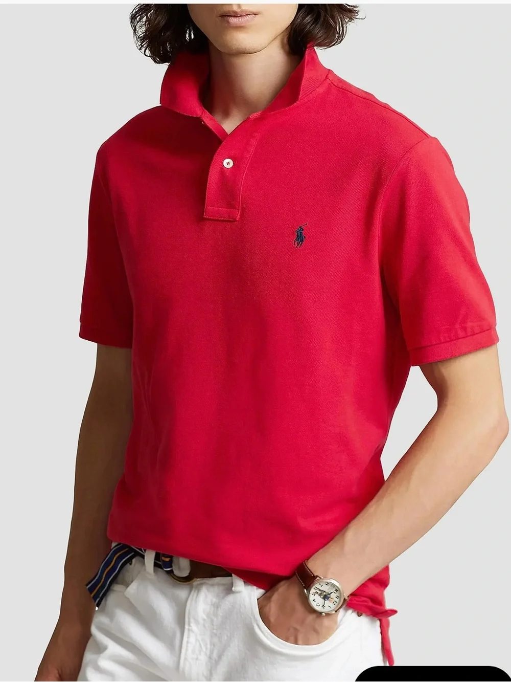 100% Cotton Polo Ralph Lauren Men’s Small Red Short-Sleeve Polo Shirt